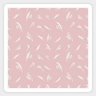 pattern with herbs and flowers silhouettes Sticker